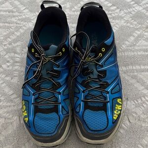 Hoka Blue and Black Athletic Shoes